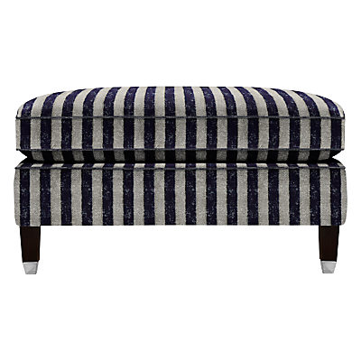 Duresta Grayson Footstool, Umber Leg Scirocco Stripe Midnight